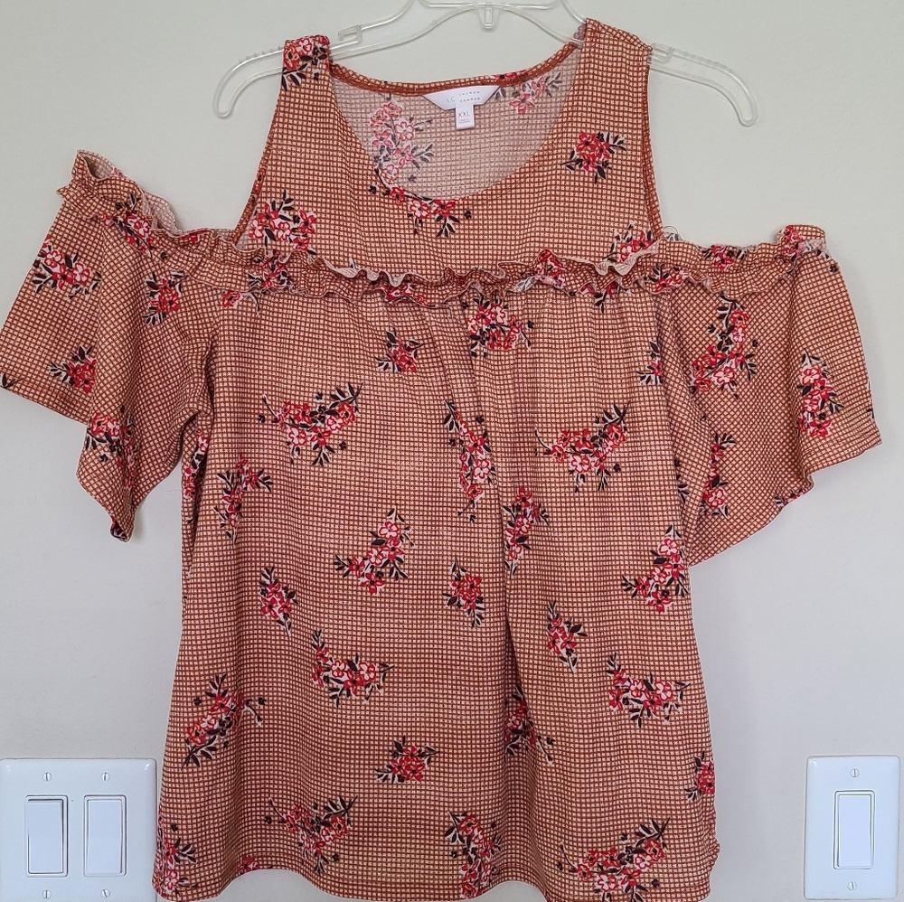 Lauren Conrad Cold Shoulder Top